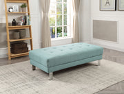 Glory Furniture Riveredge Teal Fabric Milan Ottoman