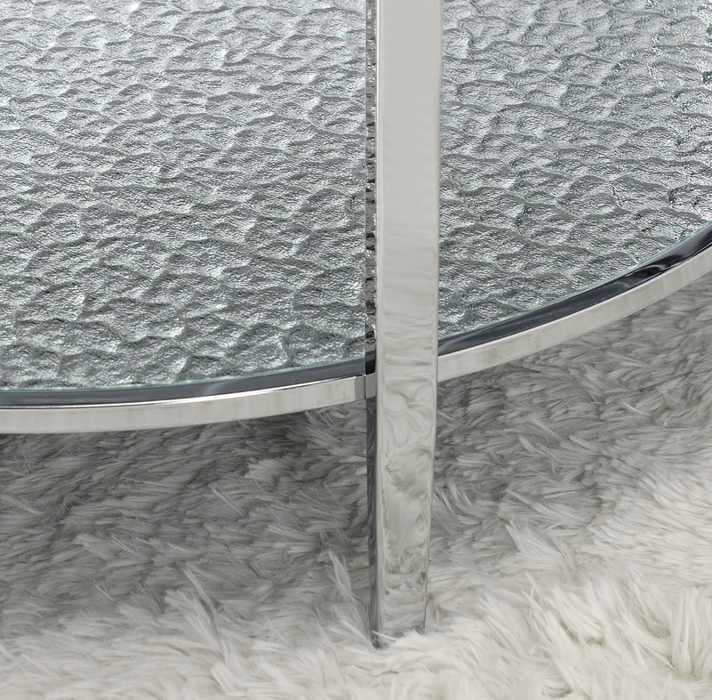 Steve Silver Frostine Silver 3pc Coffee Table Set