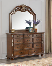 Glory Furniture Lyon Cherry Dresser And Mirror