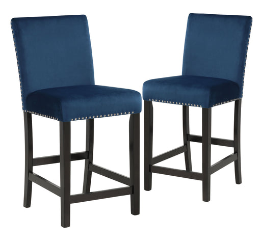 2 New Classic Furniture Celeste Blue Counter Height Chairs