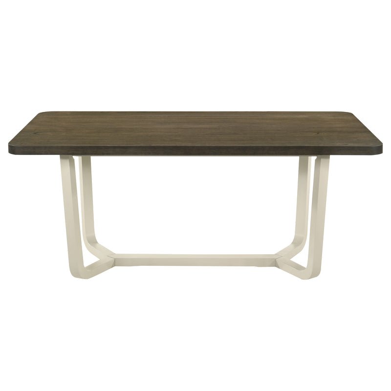 Coaster Furniture Biloxi Greyish Brown White Rectangular Dining Table