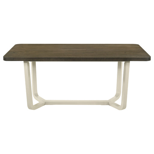 Coaster Furniture Biloxi Greyish Brown White Rectangular Dining Table