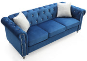 Glory Furniture Raisa Gray Velvet Sofa