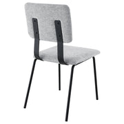 2 Coaster Furniture Calla Grey Fabric Dining Side Chairs