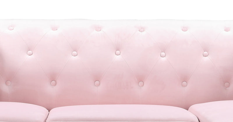 Glory Furniture Pompano Black Velvet Loveseat