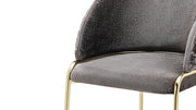 Galaxy Home Onyx Dark Gray Gold Chairs