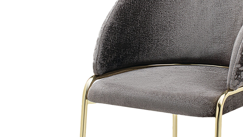 Galaxy Home Onyx Dark Gray Gold Chairs