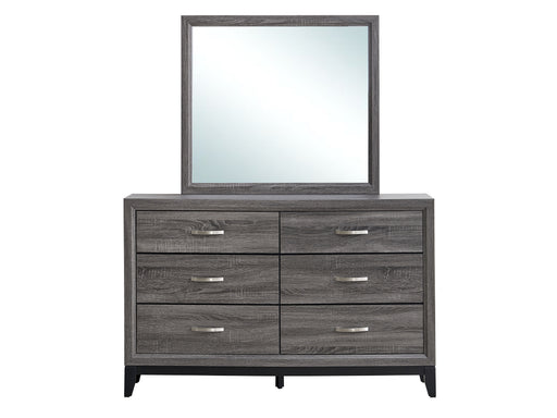 Glory Furniture Glasgow Gray Dresser and Mirror