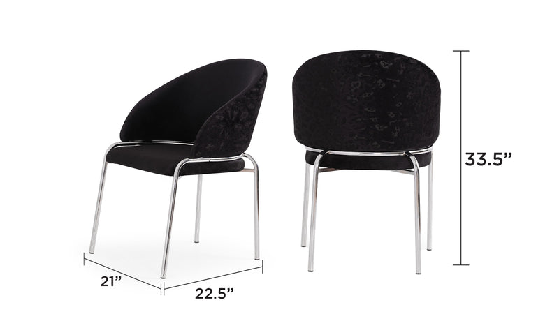 Galaxy Home Onyx Black Chairs