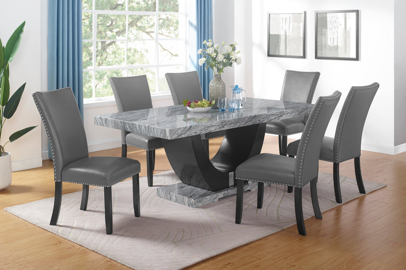 2 New Classic Furniture Lyra Gray Dining Chairs