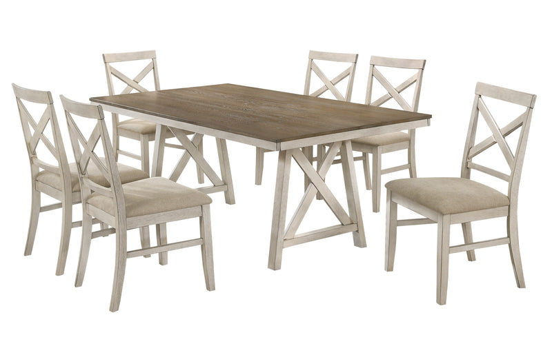 New Classic Furniture Somerset Vintage White Dining Table