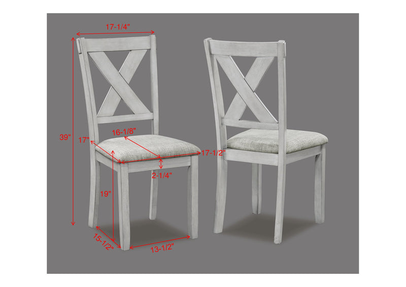 Crown Mark Clara Drift Wood 5pc Dinette Set