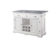 Steve Silver Zermatt White Kitchen Island