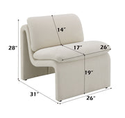 Acme Furniture Jaeda Ivory Accent Chair
