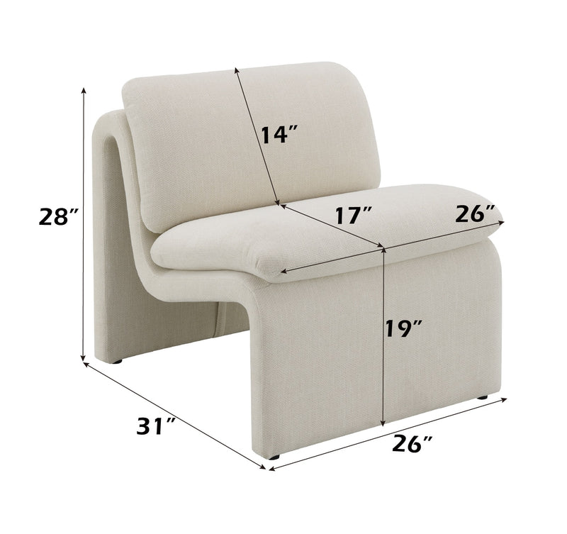 Acme Furniture Jaeda Ivory Accent Chair