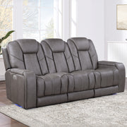 Steve Silver Daniel Leather Triple Power Sofa