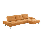 Home Elegance Dominic Beige 2pc Sectional with Right Chaise