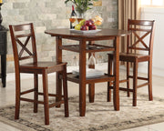 Acme Furniture Tartys Cherry 3pc Counter Height Set