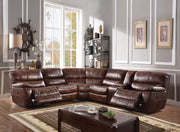 Acme Furniture Brax Two Tone Brown Power Motion Sectional