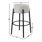 Steve Silver Cole Black 24 Inch Counter Stool