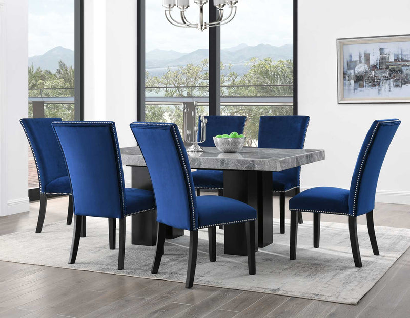 Steve Silver Camila Gray Blue 7pc Dining Set