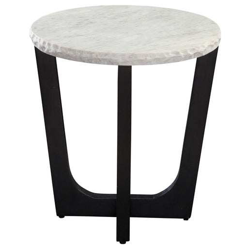 Steve Silver Chrissy White Marble End Table