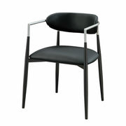 2 Acme Furniture Jaramillo Black Arm Chairs