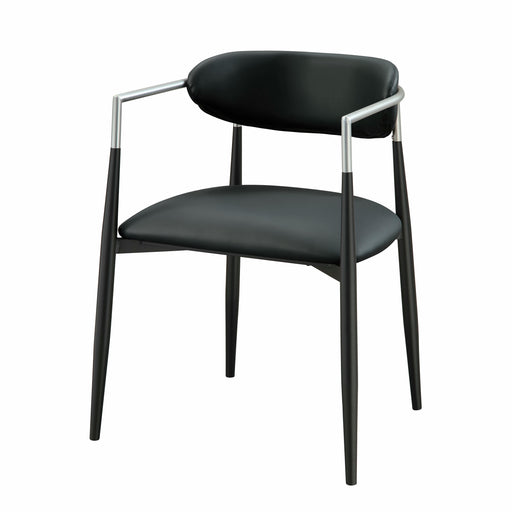 2 Acme Furniture Jaramillo Black Arm Chairs