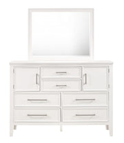 New Classic Furniture Andover White Dresser and Mirror