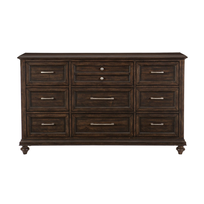 Home Elegance Cardano Dark Brown Dresser and Mirror