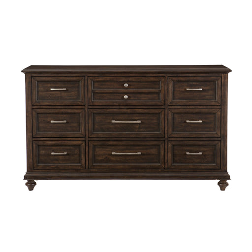 Home Elegance Cardano Dark Brown Dresser and Mirror