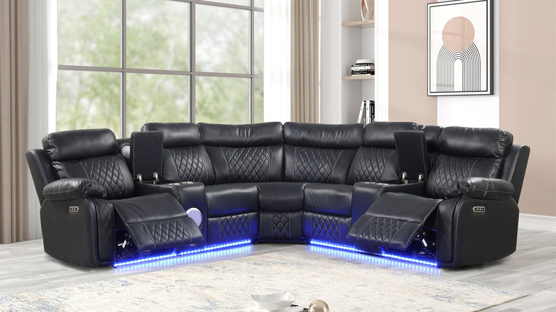 Galaxy Home Lacrosse Ice Reclining Sectional