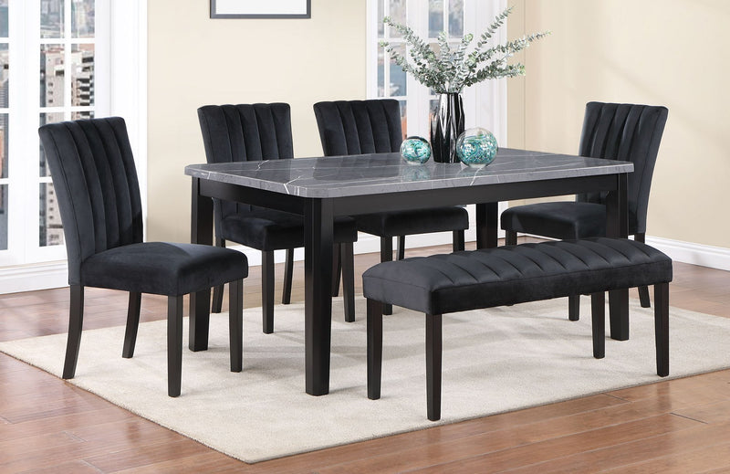 Global Furniture D8685 Black Dining Bench