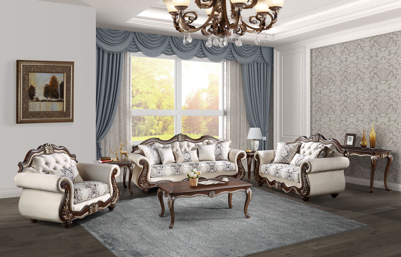 Acme Furniture Pierce Beige Chair with Pillow