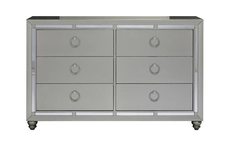 Global Furniture Riley Silver Drawer Dresser