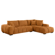 Coaster Furniture Camacho Orange Sectional with Ottoman