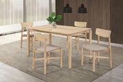 Coaster Furniture Parkridge Natural Walnut Brown 5pc Dining Room Set