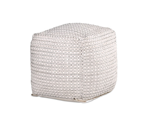 Steve Silver Hakim Ivory Square Handwoven Woolen Pouf