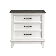 Home Elegance Chesterton Brown White Night Stand