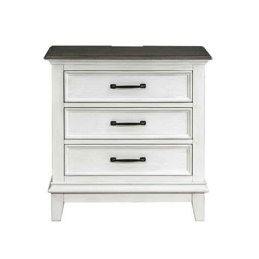 Home Elegance Chesterton Brown White Night Stand