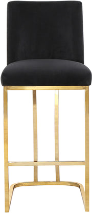 Meridian Furniture Heidi Cream Velvet Gold Counter Height Stool