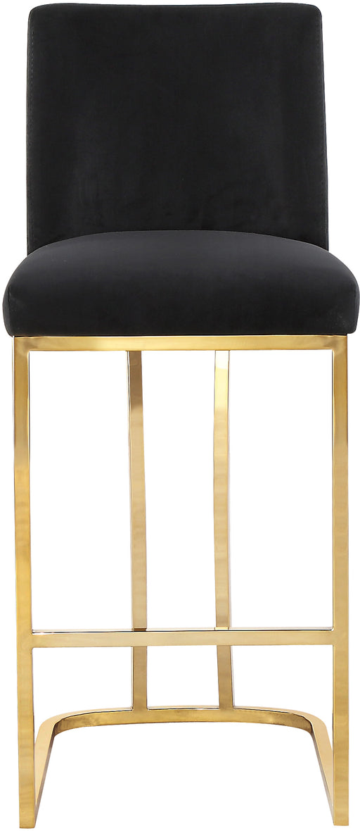 Meridian Furniture Heidi Cream Velvet Gold Counter Height Stool