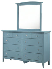 Glory Furniture Hammond Teal Dresser and Mirror