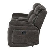 Global Furniture U8517 Grey Console Reclining Loveseat
