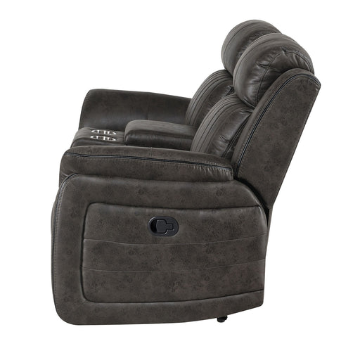 Global Furniture U8517 Grey Console Reclining Loveseat