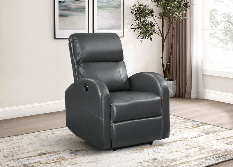 Coaster Furniture Grant Grey Power Recliner Chair