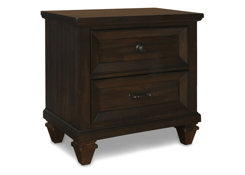 New Classic Furniture Sevilla Walnut Two Drawers Nightstand