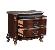 New Classic Furniture Constantine Cherry Nightstand with Marble Top