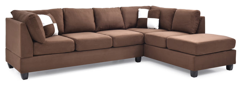 Glory Furniture Malone Chocolate Sectional