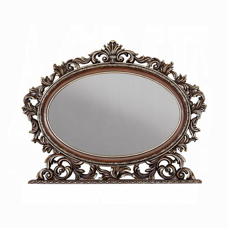 Acme Furniture Devany Cherry Oval Mirror